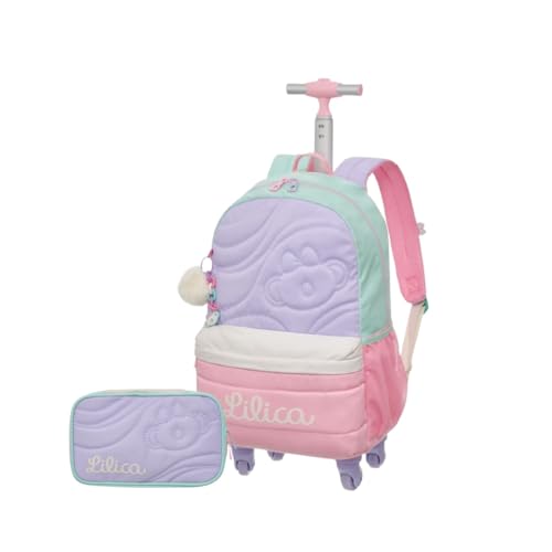 Kit Escolar Mochila Tubo E Estojo Box Lilica Ripilica Creamy