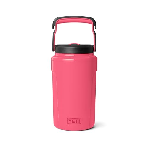 Image of YETI Silo Half Gallon Insulated Straw Cap Water Jug - Leakproof, Lightweight Sports Bottle with Fence Hook Handle - Keeps Drinks Ice-Cold - Ideal for Gym, Sports & Tournaments, Tropical Pink