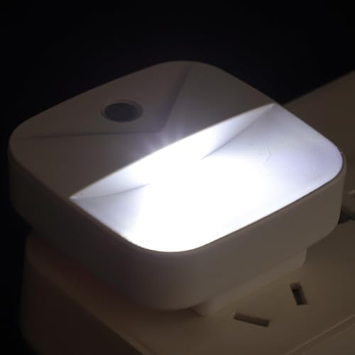 3Pcs LED Sensor Night Lights US Plug White Light miniatura 3