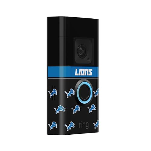 Image of All-New Limited Edition, Official NFL Faceplate for Ring Doorbells - Video Doorbell 3, Video Doorbell 3 Plus, Video Doorbell 4, Battery Doorbell Plus, and Battery Doorbell Pro | Detroit Lions