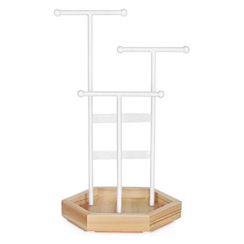 Expositor de Joyas de Metal y Madera SONGMICS JJS03NW Cover