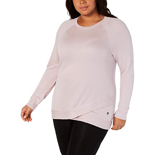 Ideology Womens Fitness Yoga Sweatshirt Pink 2X