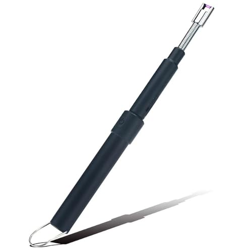 Encendedor Electrico, Longitud Retráctil (29cm-75cm), El Puerto de Encendido se Puede Girar 360°, Recargable a Través de USB, Adecuados para encender Velas, Barbacoas, Chimeneas