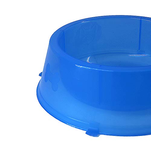 Lilopety 001, Comedouro Para Cachorro Patinhas, 1000 Ml, Azul