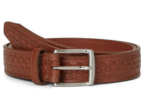 Johnston & Murphy mens Woven Center Lace Belt