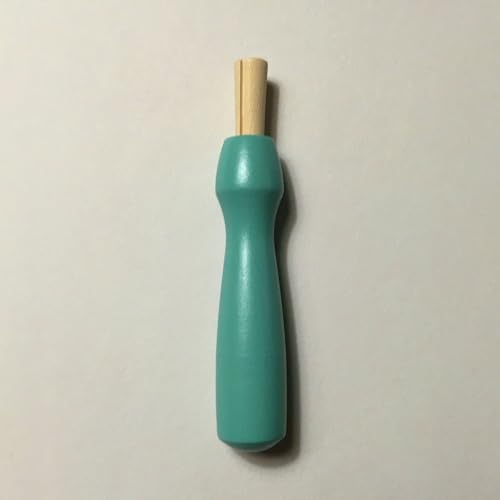 M00260-LightBlue 1pc Needle Felting Needle Handle Holder Colored Painted Wooden Holder for Needle