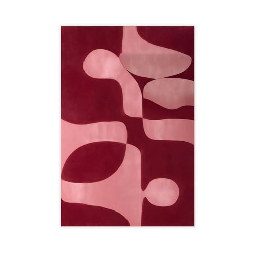 Impression d'art abstrait rose sur toile premium 61 x 91 cm
