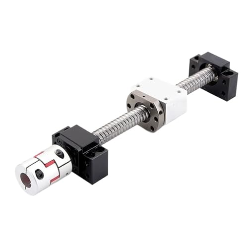 Metal Ball Screw nut end Processing Ball Screw Nut SFU3205 Ball Screw 1050-1500mm with BKBF25 End Machining+Ball Screw Nut+Supporter+Coupling(1200nn)