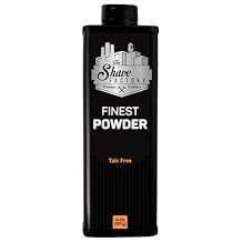 the shave factory Barber Best After Haircut or Shave Powder, White, Neutral, Classic Deodorizing Powder for Men, Protects Against Sweat and Body Odor 14 oz. 397 gr.
