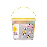 Tech2go Sidewalk Chalk and Accesosry Bucket Set 40pc, Non Toxic and Washable - Sun Squad, Multicolor