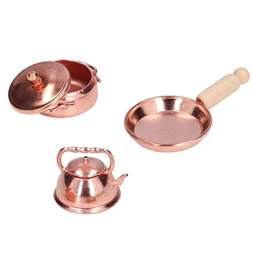 Jenngaoo 3 Pezzi Set di Padelle Giocattolo, 1/12