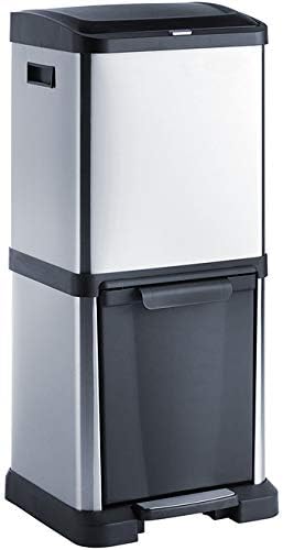 Ex Display - Duo Recycling Bin 40 Litre Tower Recycler Kitchen Bin