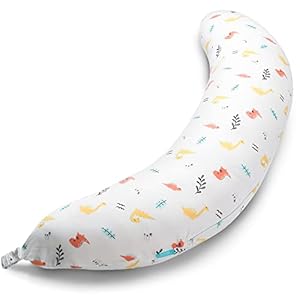 BYRIVER C Shaped Pregnancy Pillow with Cover, Cute Body Pillow for Teens Girl, Belly Leg Knee Support Maternity Pillow…