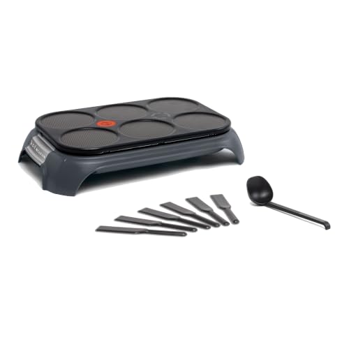 Tefal Crep'Party Crêpes- und Pancake-Maker, für 6 Personen, antihaftbeschichtete Platten, platzsparende Aufbewahrung… – Ansicht 1