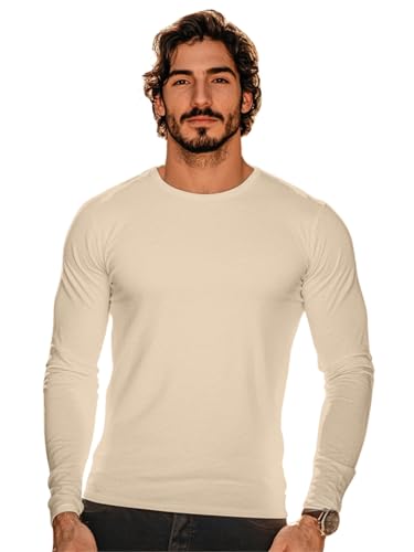 Image of Veirdo Pure Cotton Round Neck Regular Fit Solid Full Sleeve T-Shirt for Men & Boys (Available in Black, Cork, Green, Maroon, Navy, Swanwhite & White Color)