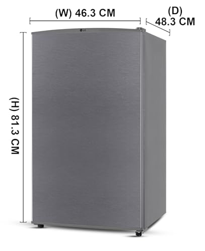 Image of LG 90L, 1 Star, Direct Cool Single Door Mini Refrigerator with Door basket, Chiller Tray, Freezer Section - Compact Size - Ideal for Home, Office and Dorm Rooms (GLD0916VRDS, Dazzle Steel)