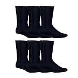 YACHT & SMITH SOCKS'NBULK Sportsocken für Herren und Damen, Großhandel, 6 Paar Crew schwarz, Large