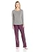 Calvin Klein Women's Sleepwear Set, Grey Heather/Minimal Stripe, Small