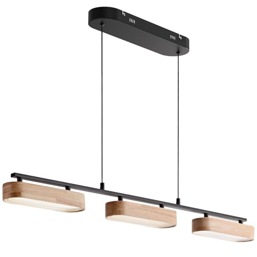 Glimchase MD1812 37.6 Inch Linear Kitchen Island Lighting, 28W Wood Farmhouse Chandelier Dining Room Light Fixture thumb #7