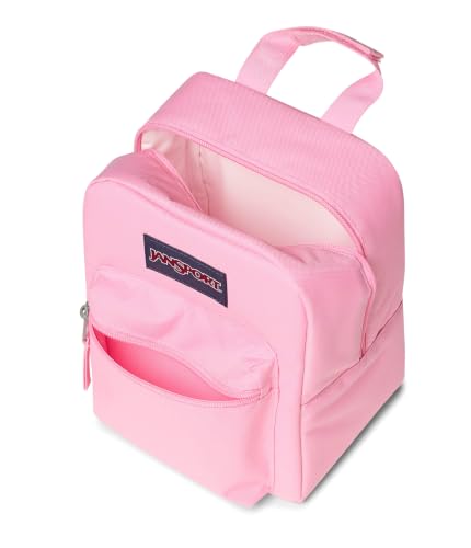 Image of JanSport Big Break Insulated Lunch Bag - Travel Cooler, Bubble Gum | Small Compact Soft-Sided Travel Cooler for Day Trips