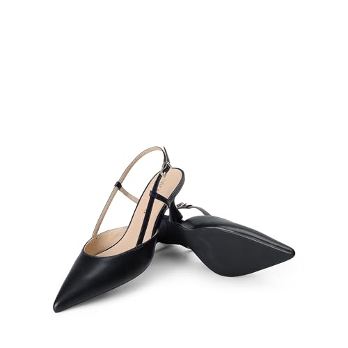 DREAM PAIRS Women's Slingback Kitten Heels Closed Pointed Toe Low Stiletto Heels Dress Bridal Party Wedding Pumps Shoes3