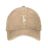 AIMASTZ Gorra de béisbol con Texto en inglés Walk with Jesús Bordada Vintage Ajustable algodón Lavado Sombrero Cristiano para Hombre Mujer Negro Natural Talla única, Talla única