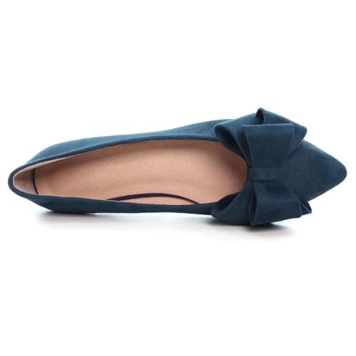 Image of TN TANGNEST Women Fashion Bowknot Flats Comfort Pointed Toe Dress Shoes