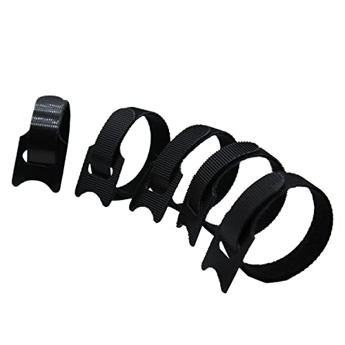 100 ataduras de cables, brida de nailon reutilizable de 12 x 15 cm, correas de cable de gancho y hebilla ajustables, cordones de fijación Organizador de almacenamiento de cable Cover