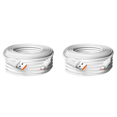 Image of ZORBES 2Pcs 16.4Ft USB to C Extension Cable, USB A to Type C Extension Power Cable for Security Camera, Type C Extension Cable Compatible with Mi 360 Home Security Camera, USB C Enabled Devices