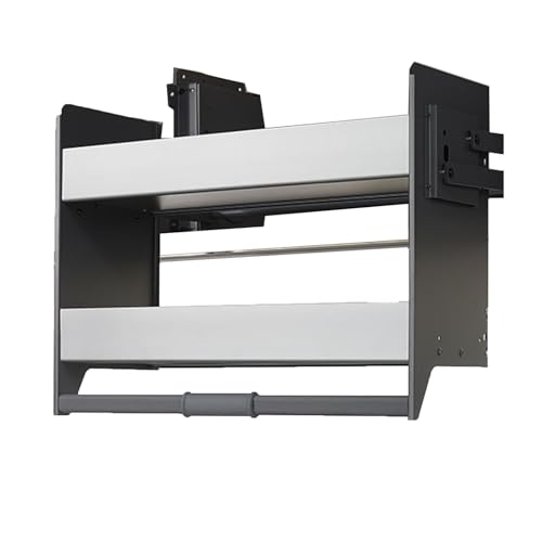 XLTFUC Pull-Down Cabinet Organizer, 2-Tier Kitchen Cabinet Pull-Down Shelves Space Saver Shelves 3 Load-Bearing Settings(513x272x546mm)