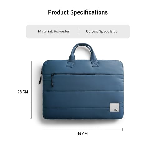 Image of DailyObjects Stria Pro Laptop Bag With Handle| Recycled Durable Polyester | Compatible with Laptop /MacBook Air /Pro Upto 15 Inch| Water Resistant|Padded Compartment with Zip Closure
