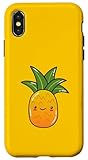 Piña Kawaii Lindo Divertido Carcasa para iPhone X/XS