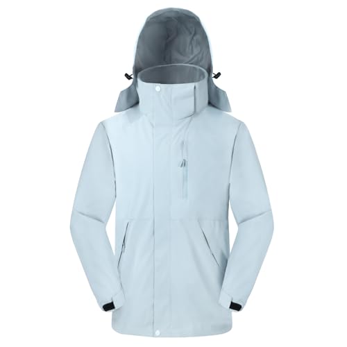 Ynport Crefreak Chaquetas de lluvia para Mujer Impermeable con Capucha Traje de lluvia de Senderismo Ligero Cortavientos para Mujer Cortavientos con Cremallera Completa al Aire Libre