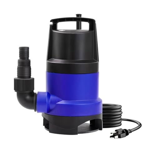 Industrial Water Pressure Diaphragm Pump Portable Utility Dirty Water Drain Pump With 16.4ft Power Cord For Swimming Pool And Pond Draining