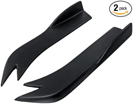 Universal Rear Diffuser Car Spoiler, Rear Bumper Lip Body Canard Spoilers Black Lip Side Skirt Spoiler Splitter Protector Exterior Decoration Trim Kit Anti-Scratch 17.7inch,Matte Black