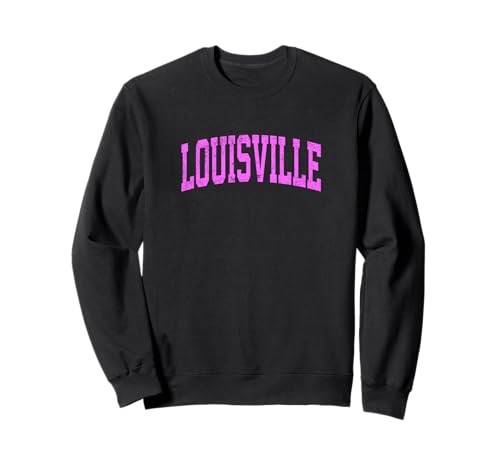 Louisville Colorado CO Vintage Athletic Sports Pink Design Sweatshirt
