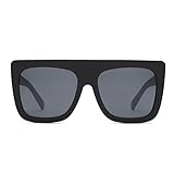 Quay Australia CAFÉ RACER Women's Sunglasses Oversized Boxy Bold - Black/Smoke