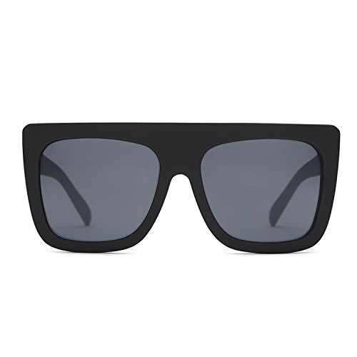 Quay Australia CAFÉ RACER Women's Sunglasses Oversized Boxy Bold - Black/Smoke