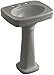 KOHLER K-2338-8-K4 Bancroft Pedestal Bathroom Sink with Centers for 8" Centers, Cashmere