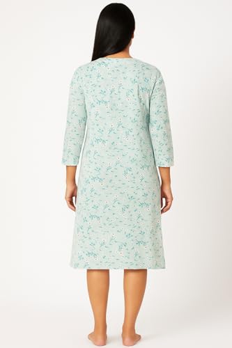 Image of CAMEY Women's Printed Nightgown, Long Sleeves, Nighty