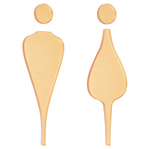 GORGECRAFT Signe Toilette pour Porte - Signe de Porte Salle de Bain Panneaux WC Adhesif pour Hommes et Femmes Stickers pour Toilette Porte de Restaurant...