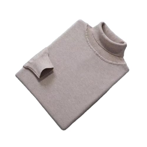 Men’s High Neck Sweater Cotton Blend Knit Pullover Winter Basic Warm Slim Jumper