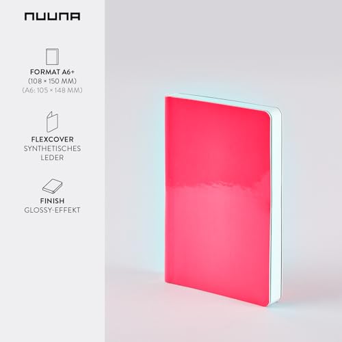 Grille de points de 2,5 mm Nuuna carnet de notes 176 pages roses