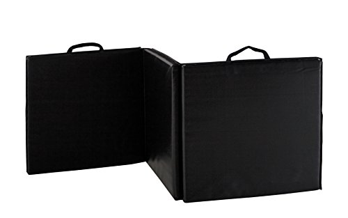 Marcy Folding Thick Exercise Gym Mat with Carrying Handles for Yoga, Gymnastics, Aerobics, and Martial Art MAT-28