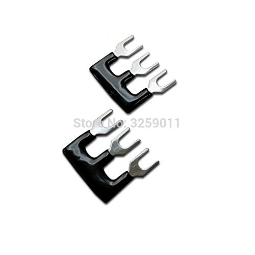 Gimax 50PCS TB2503 3 Positions 25A Wire Connector Pre Insulated Fork Type Barrier Spades Terminal Strip Jumper Block red - (Color: Red)