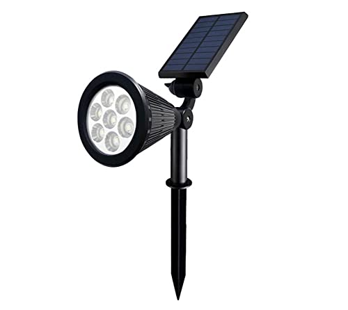 Generico UNIVERSO FARETTO LAMPADA LED CON PICCHETTO DA GIARDINO 7W IP65 CON PANNELLO SOLARE E SENSORE CREPUSCOLARE