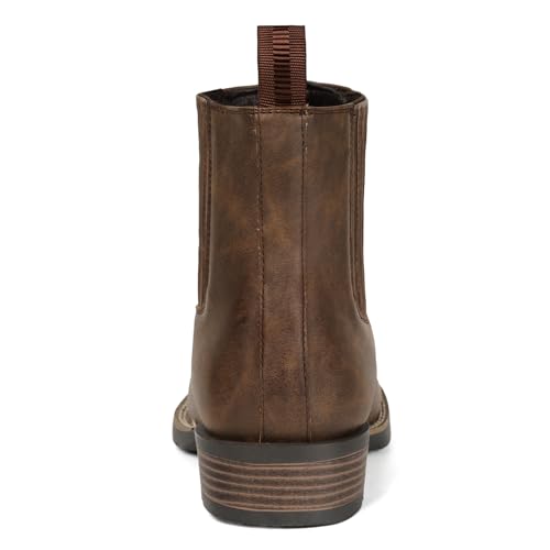 Image of IUV Cowboy Boots For Men Square Toe Ankle Boots
