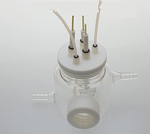 1PC K040/K045-S Water Bath Double Layer photoelectrochemical Cell 50/100/150ml Single Layer Double Layer Optional Quartz Wafer Diameter 24mm (Double Layer 200ml)