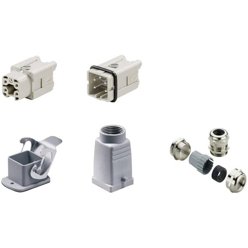 WEIDMULLER 1712590000 Kit HDC-HA 04.400 Connecteur Rectangulaire 4 Pôles Mâle Femelle Aluminium
