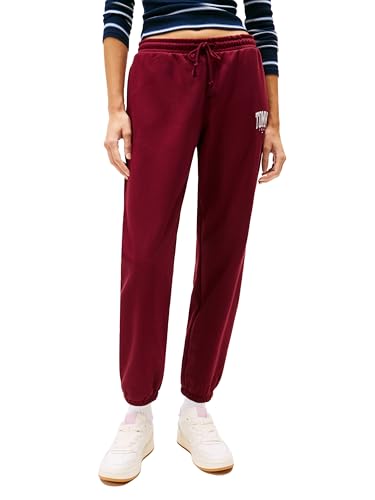 Tommy Jeans Womens Collegiate Sweatpants, DEEP Rouge Medium